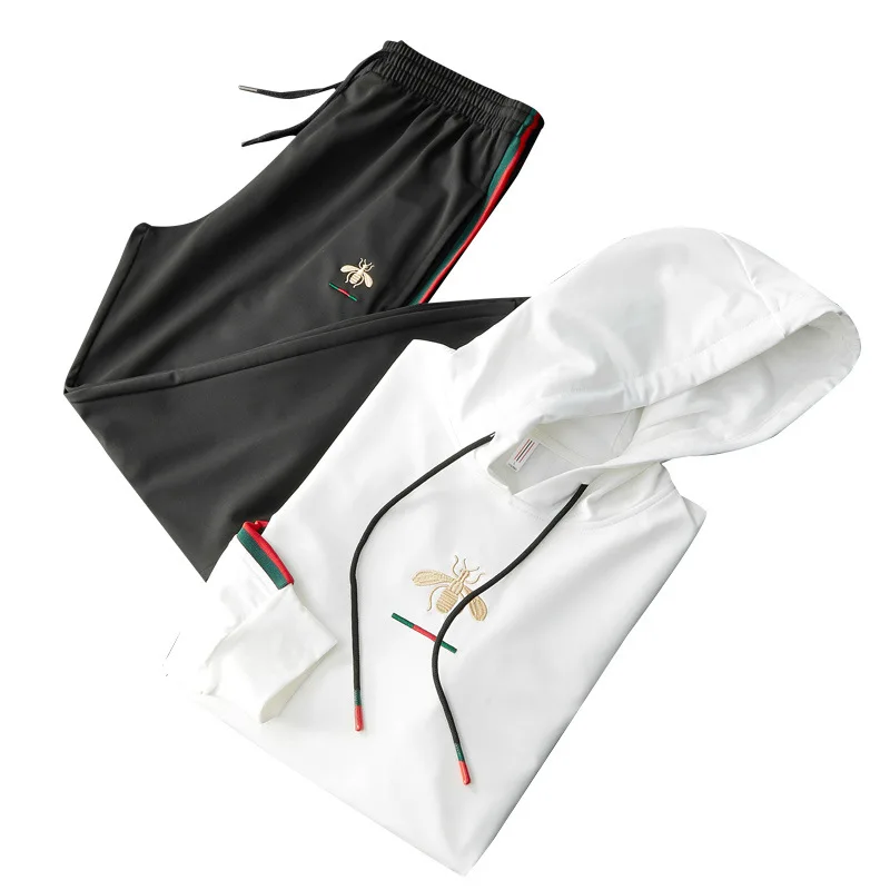 2021Fall/Winter Men's Elastic Band Casual Suit Embroidered Long Sleeve Suit Fitness Sports Suit Long Sleeve Trousers 2 Piece Set
2021Fall/Winter Men's Elastic Band Casual Suit Embroidered Long Sleeve Suit Fitness Sports Suit Long Sleeve Trousers 2 Piece Set