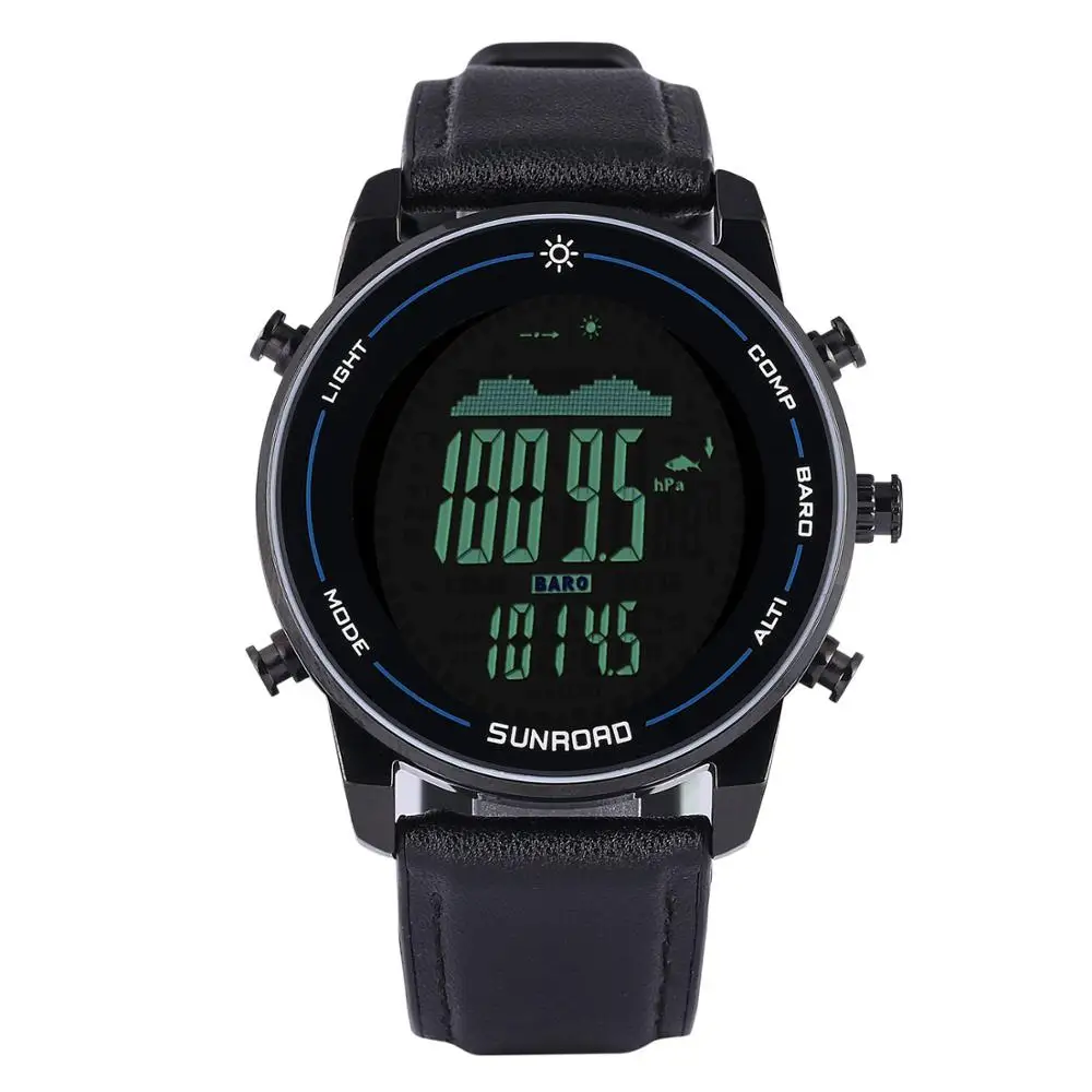 SUNROAD цифровые спортивные рыболовные наручные часы с подъемом на высоте давление