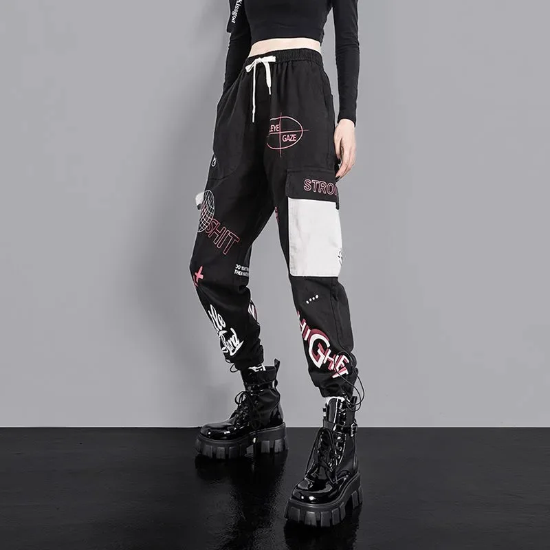 High Waist Women Loose Cargo Pants high quality Handsome Pattern Print Streetwear Trousers plus size Woman Casual Jogger pant
High Waist Women Loose Cargo Pants high quality Handsome Pattern Print Streetwear Trousers plus size Woman Casual Jogger pant