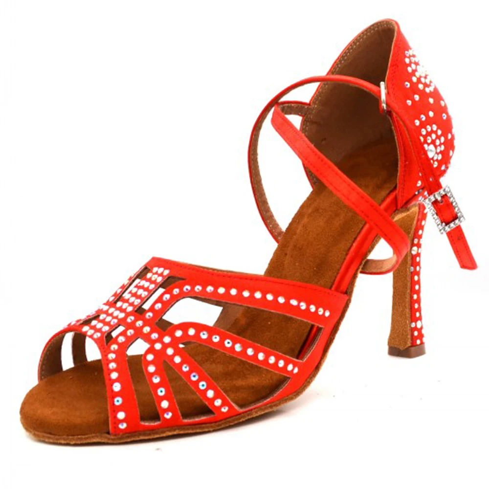 Evkoodance Hot Latin Dance Shoes Women's High Heel Dance Shoes Tango Soft Bottom Dance Shoes Red Rhinestone Salsa Ballroom Shoes
Evkoodance Hot Latin Dance Shoes Women's High Heel Dance Shoes Tango Soft Bottom Dance Shoes Red Rhinestone Salsa Ballroom Shoes