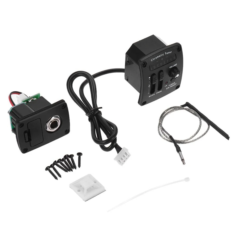 UK-400T Ukulele Ukelele Piezo Pickup Preamp 2-Band EQ Equalizer Tuner System Guitar EQ
UK-400T Ukulele Ukelele Piezo Pickup Preamp 2-Band EQ Equalizer Tuner System Guitar EQ