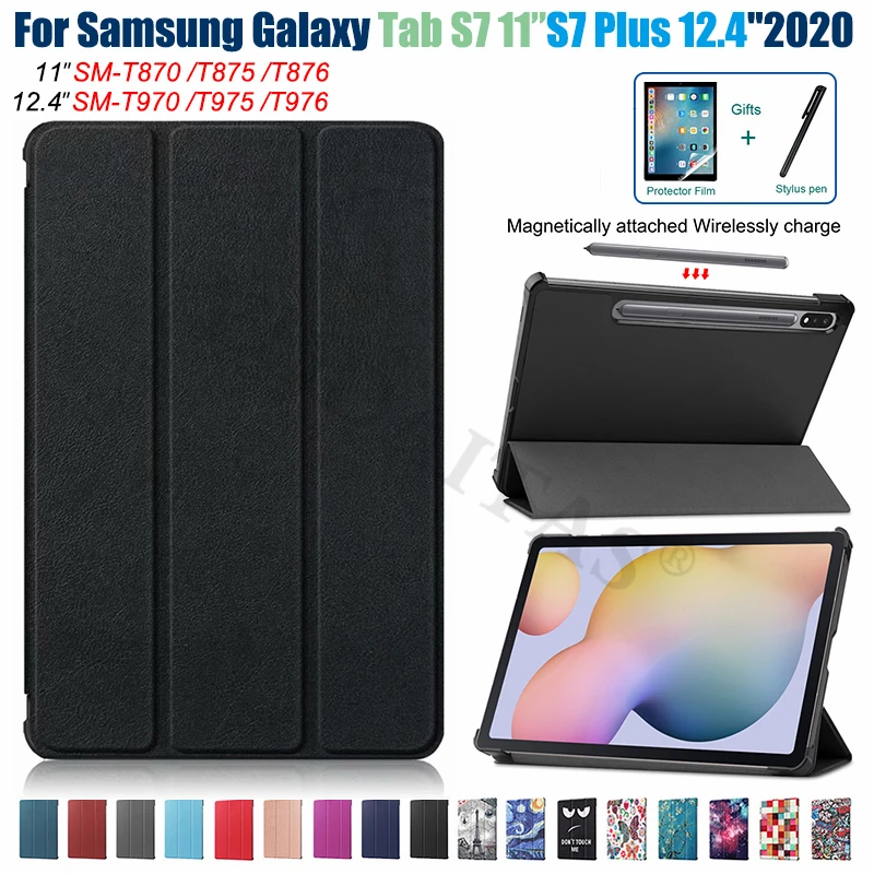 Фото Новинка чехол для планшета Samsung Galaxy TAB S7 Plus 12 4 дюйма Женский T975 из искусственной