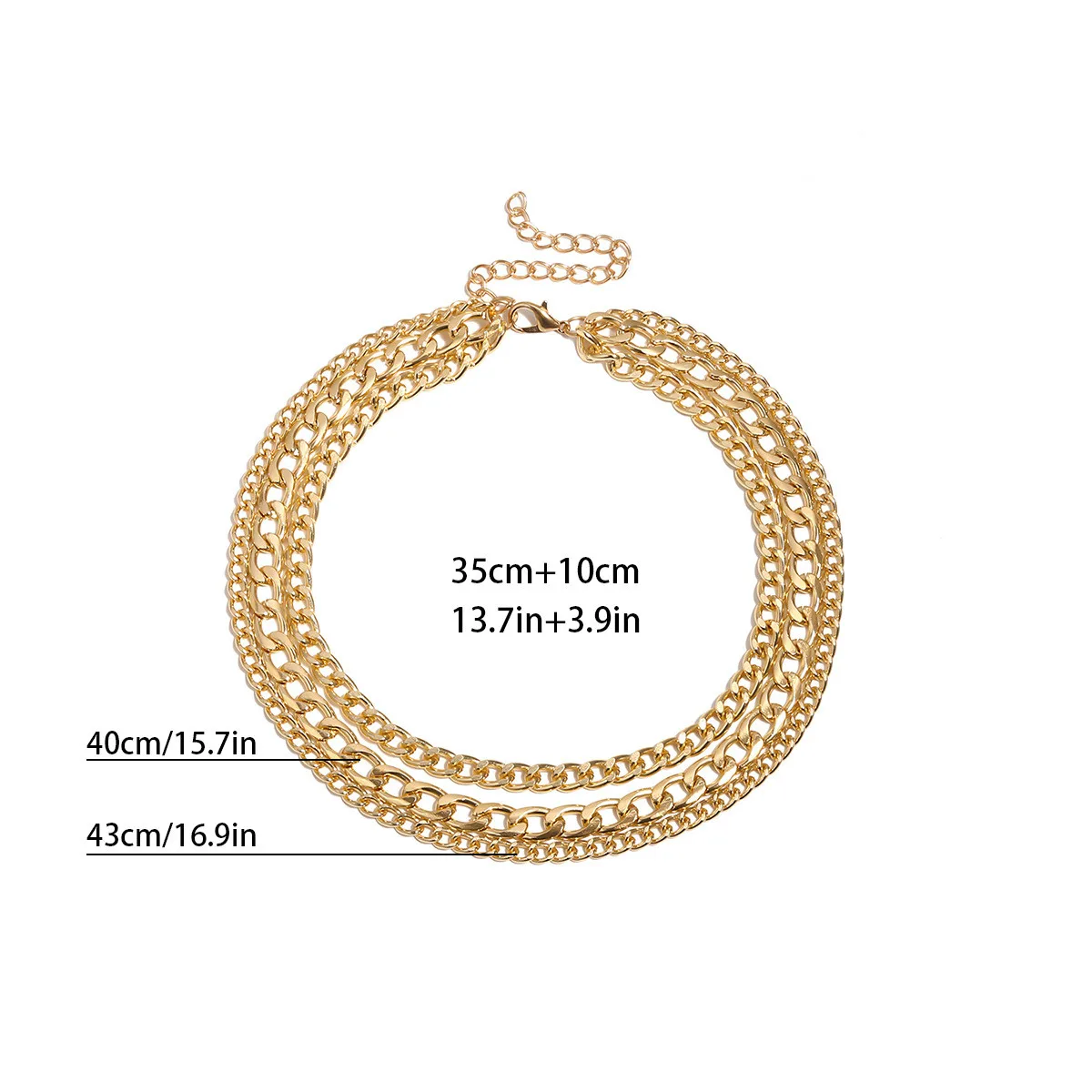 Statement Link Chains Necklaces for Women Layered Necklace Punk Stainless Steel Jewelry 2020
Statement Link Chains Necklaces for Women Layered Necklace Punk Stainless Steel Jewelry 2020
