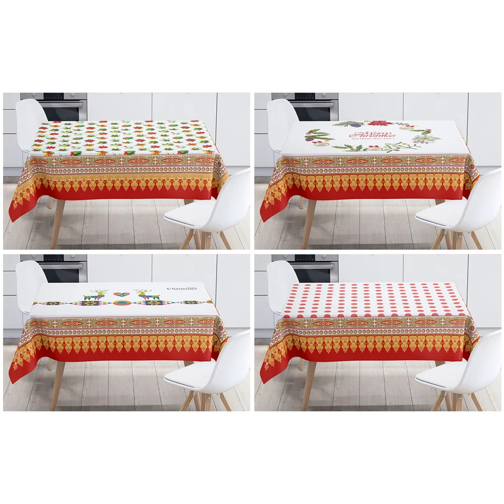 Christmas Tablecloth Rectangle Fabric Waterproof Spill-proof Decorative Dining Table Cloth Xmas Table Cover for Outdoor Indoor
Christmas Tablecloth Rectangle Fabric Waterproof Spill-proof Decorative Dining Table Cloth Xmas Table Cover for Outdoor Indoor