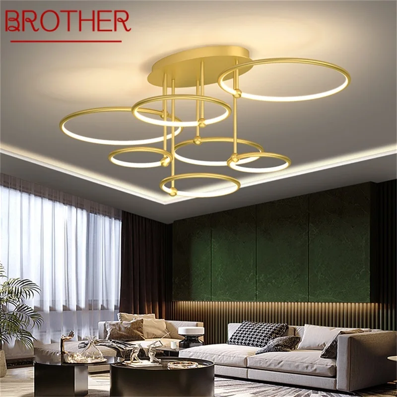 BROTHER Nordic Ceiling Lamp Contemporary Creative Gold Light LED Fixtures Home For Living Dining Room
BROTHER Nordic Ceiling Lamp Contemporary Creative Gold Light LED Fixtures Home For Living Dining Room