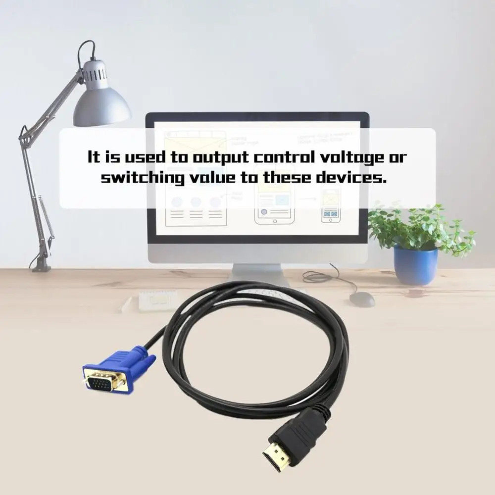 1 м HDMI-совместимый с VGA D-SUB мужской видеоадаптер кабель для HDTV ПК Прочный монитор