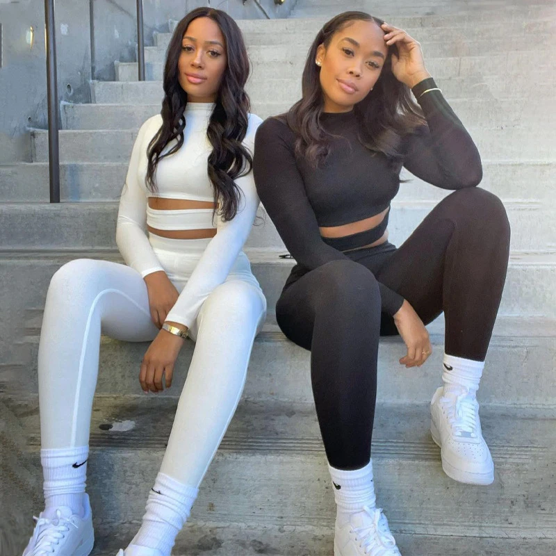 Women's Tracksuit Stand Up Collar Sportswear Hollow Long Sleeve T Shirt Yoga Wear GYM Tight Trousers Female Suits For Fitness
Women's Tracksuit Stand Up Collar Sportswear Hollow Long Sleeve T Shirt Yoga Wear GYM Tight Trousers Female Suits For Fitness