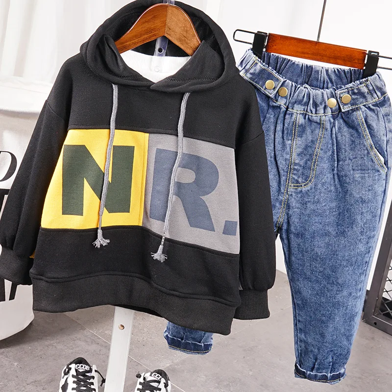 Spring Autumn Style Children Clothing Sets Baby Boys Letter Hoodie and Jeans 2Pcs Sports Suit Kids Outfit 2-6years
Spring Autumn Style Children Clothing Sets Baby Boys Letter Hoodie and Jeans 2Pcs Sports Suit Kids Outfit 2-6years