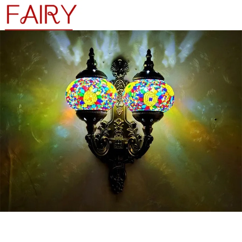 

FAIRY Aethnic Style Double Wall Lamps Retro Nostalgic Romanticheaded Indoor Decorative For Corridor Bedroom