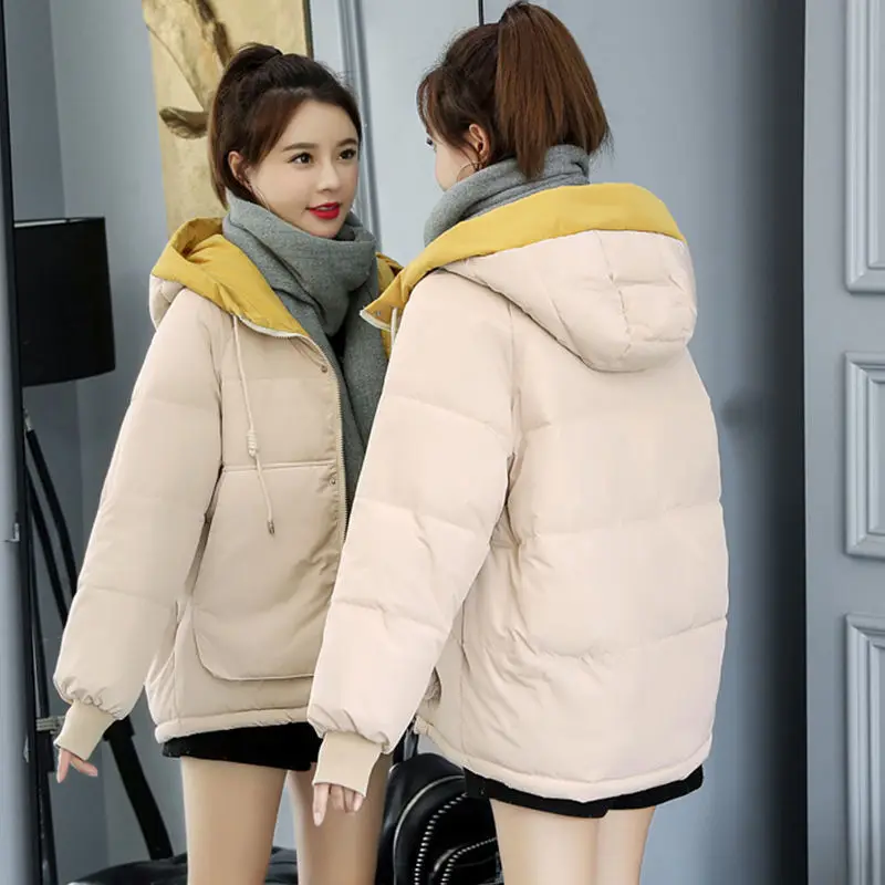 2021 New Winter Jacket Parka Women's Clothes Short Loose Women's Down Padded Jacket Thickened Hooded Female Coat Outerwear
2021 New Winter Jacket Parka Women's Clothes Short Loose Women's Down Padded Jacket Thickened Hooded Female Coat Outerwear