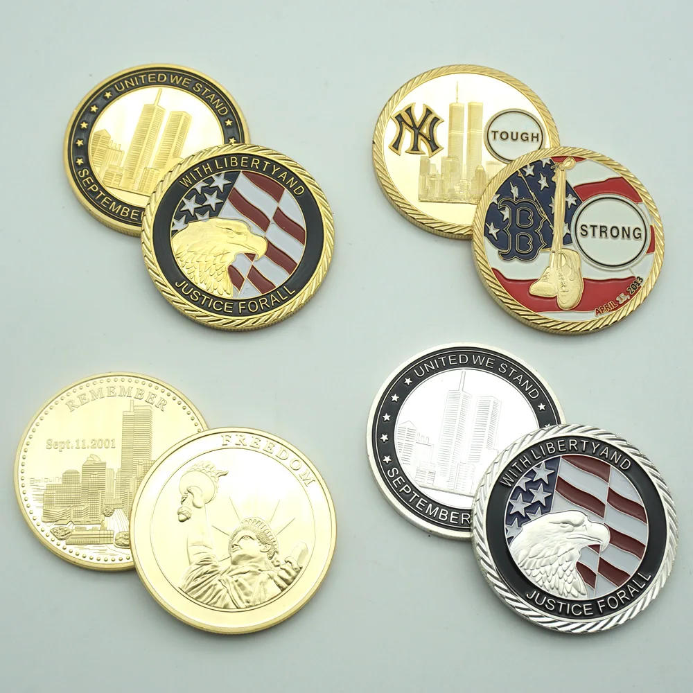Coins 2001.9.11 World Trade Center Building Terrorist Attack History Review Challenge Collectible Eagle Coin
Coins 2001.9.11 World Trade Center Building Terrorist Attack History Review Challenge Collectible Eagle Coin