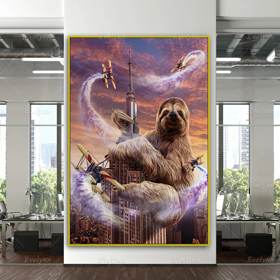 Monster King Sloth Poster Nordic Wall Art Canvas Paintings Print Wall Modular Pictures for Bedroom Living Room Gift For Children
Monster King Sloth Poster Nordic Wall Art Canvas Paintings Print Wall Modular Pictures for Bedroom Living Room Gift For Children