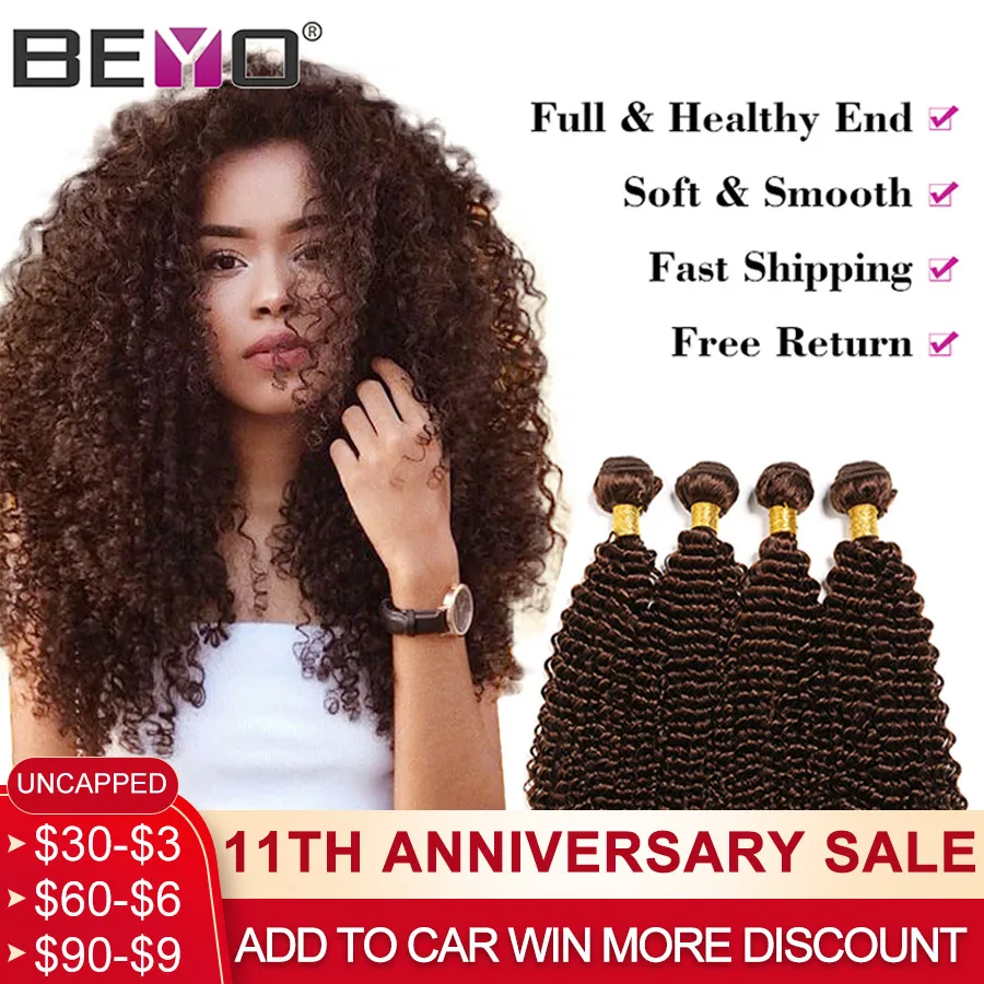 Pre-Color #4 Kinky Curly Hair Brazilian Hair Weave Bundles Light Brown Human Hair Bundles 3 Or 4 Bundle Deals Beyo Non Remy Hair
Pre-Color #4 Kinky Curly Hair Brazilian Hair Weave Bundles Light Brown Human Hair Bundles 3 Or 4 Bundle Deals Beyo Non Remy Hair