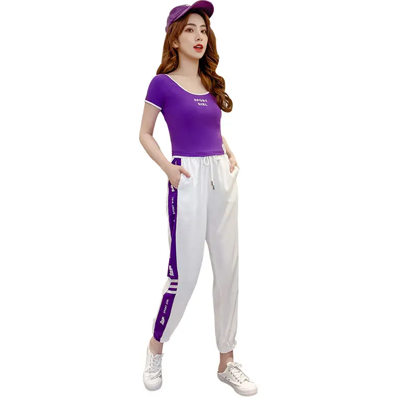 Short Sleeve Sports Set Women 's Summer Wear 2021new Fashion Brand Fashionable Stylish Hip Hop Student 2-Piece Casual Suit
Short Sleeve Sports Set Women 's Summer Wear 2021new Fashion Brand Fashionable Stylish Hip Hop Student 2-Piece Casual Suit