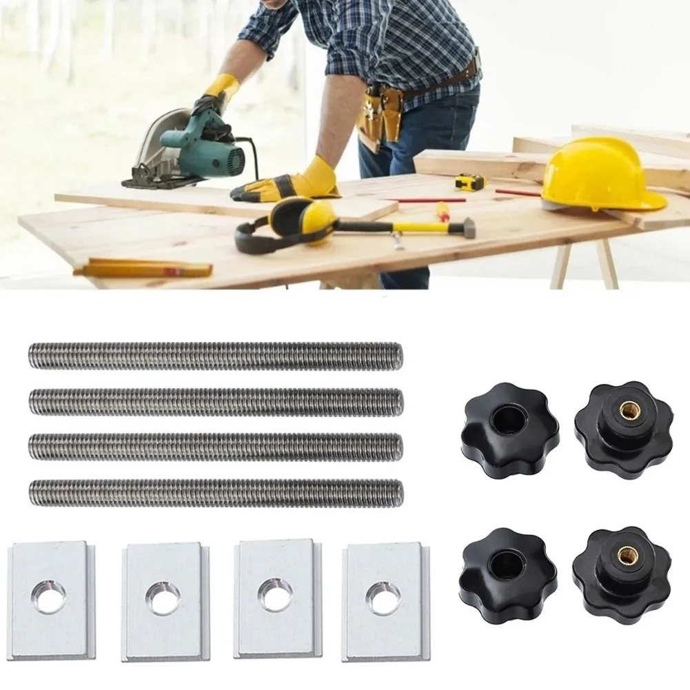 4 Sets T Slot Nut T-Track Sliding M8 Screw Knobs Threaded Rod For Router Table Woodworking Workshop Equipment Hand Tools
4 Sets T Slot Nut T-Track Sliding M8 Screw Knobs Threaded Rod For Router Table Woodworking Workshop Equipment Hand Tools