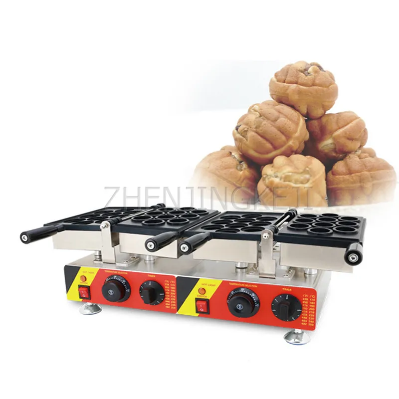 Commercial Double Head Walnut Shaped Waffle Machine Non-stick Coating Sandwich Egg Walnut Waffle Maker Snack Appliances 3000W
Commercial Double Head Walnut Shaped Waffle Machine Non-stick Coating Sandwich Egg Walnut Waffle Maker Snack Appliances 3000W