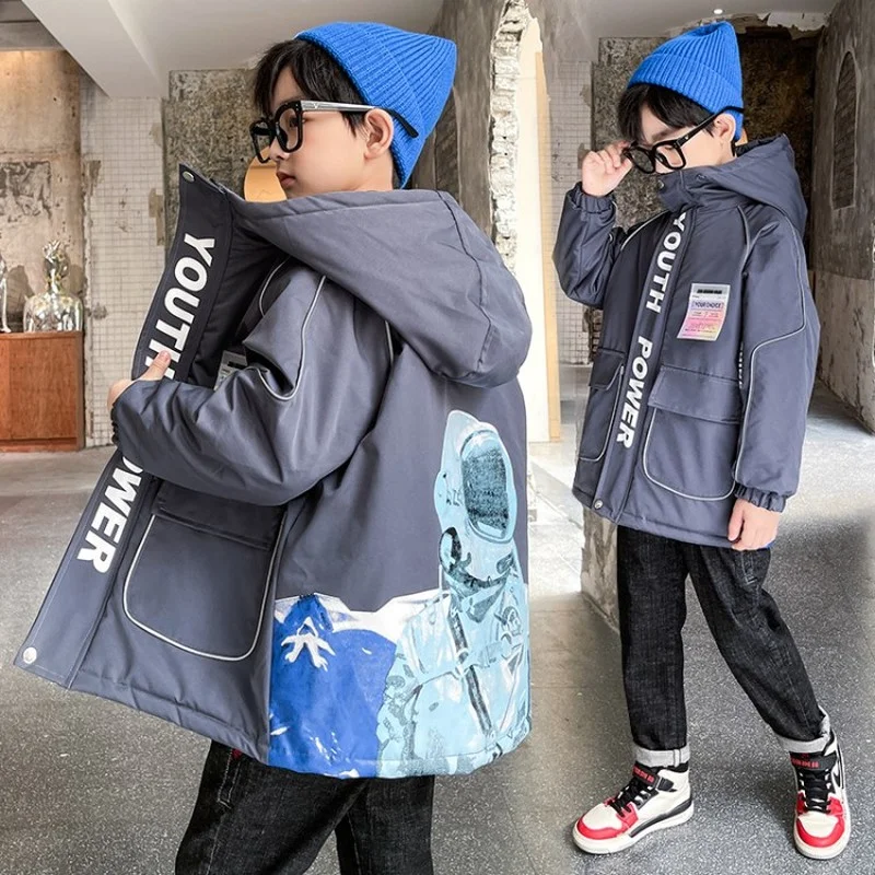 Astronaut Printed Thickened Hooded Warm Long Zipper Down Jacket for Toddler Boys Winter Clothes Baby Girls Winter Bubble Coat
Astronaut Printed Thickened Hooded Warm Long Zipper Down Jacket for Toddler Boys Winter Clothes Baby Girls Winter Bubble Coat