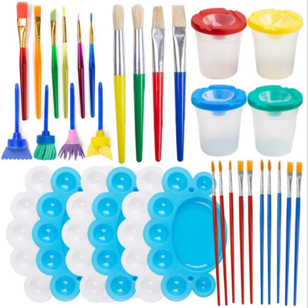 34 PCS Painting Kit Paint Supplies Including Paint Cup With Lid Palette Multi-color Paint Brush Set Children Gift
34 PCS Painting Kit Paint Supplies Including Paint Cup With Lid Palette Multi-color Paint Brush Set Children Gift
