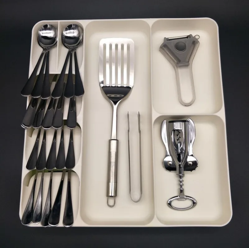 Plastic Knife Block Holder Drawer Knives Forks Spoons Storage Rack Knife Stand Cabinet Tray Kitchen Fashion Plastic Organizer
Plastic Knife Block Holder Drawer Knives Forks Spoons Storage Rack Knife Stand Cabinet Tray Kitchen Fashion Plastic Organizer