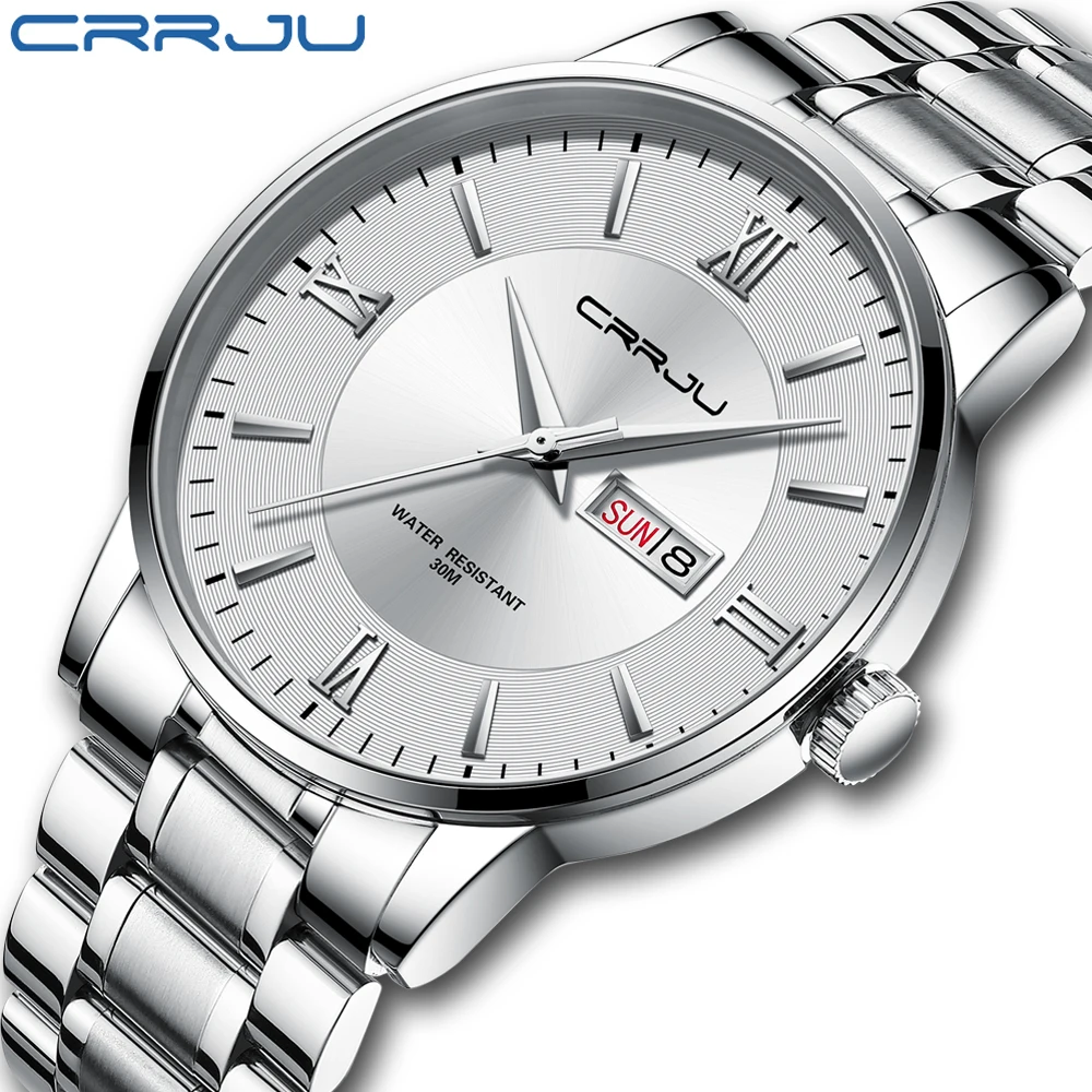 Watch Man CRRJU Luxury Quartz Watch Sport watches Stainless Steel Band Business Military Date Watch Waterproof Reloj Hombre
Watch Man CRRJU Luxury Quartz Watch Sport watches Stainless Steel Band Business Military Date Watch Waterproof Reloj Hombre