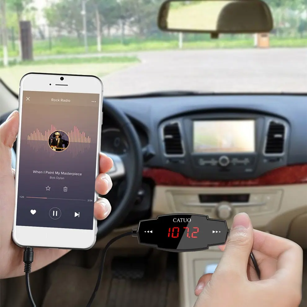 CATUO FM Transmitter Car Kit Radio Modulator for Car with 3.5mm Aux Plug and 5V/2.4A USB Car Charger Easy to Use Black
CATUO FM Transmitter Car Kit Radio Modulator for Car with 3.5mm Aux Plug and 5V/2.4A USB Car Charger Easy to Use Black