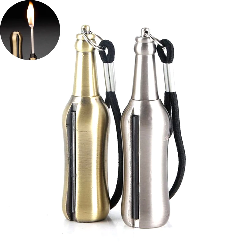 Outdoor Survival Tool Flint Fire Starter Lighter Permanent Match Striker Portable Bowling Survival Tool Lighter With Keychains
Outdoor Survival Tool Flint Fire Starter Lighter Permanent Match Striker Portable Bowling Survival Tool Lighter With Keychains