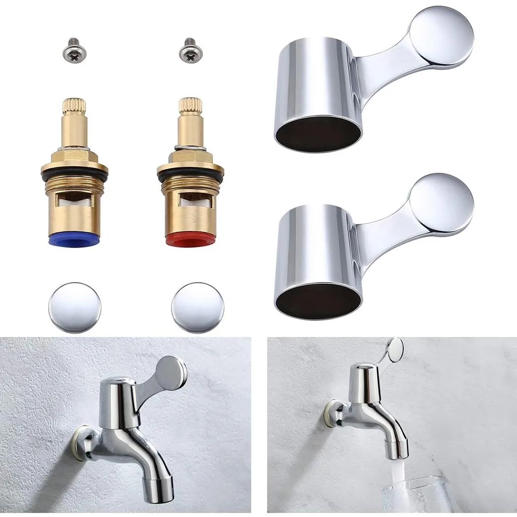 2 Sets Of Faucet Accessories Repair Parts Stainless Steel Faucet Copper Spool Faucet Handle Replacement
2 Sets Of Faucet Accessories Repair Parts Stainless Steel Faucet Copper Spool Faucet Handle Replacement