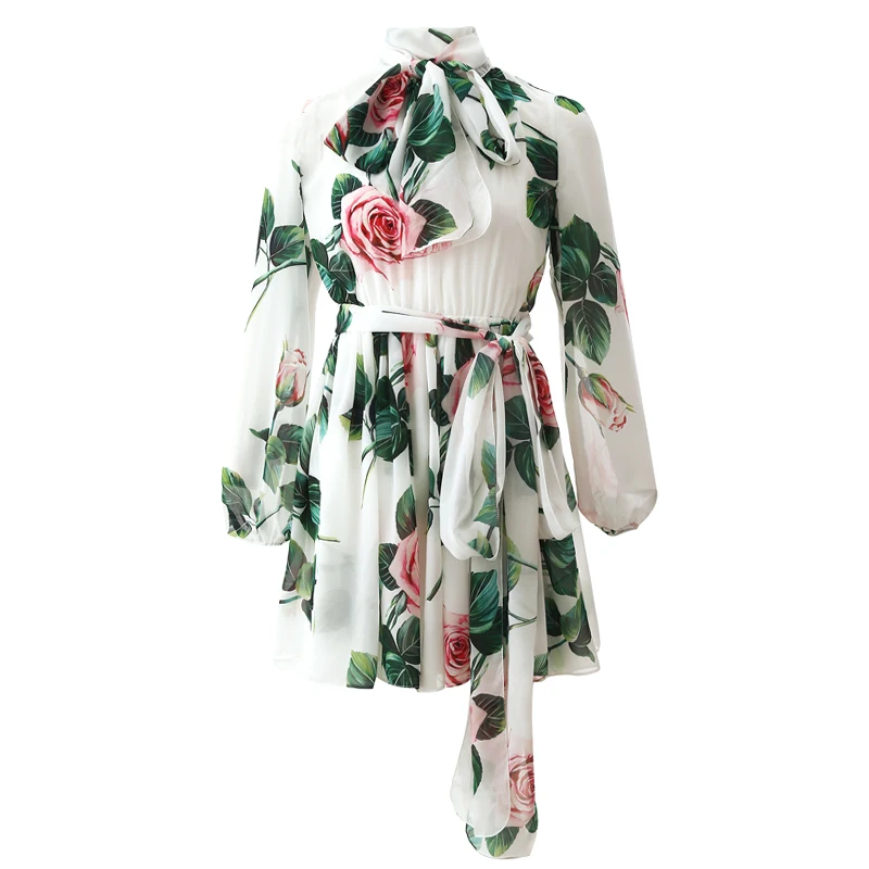 Women Casual Plus Size 3XS-10XL Runway Dress Lady's Long Sleeve Rose Floral Print Knee Length Elegant A Line Chiffon Dresses
Women Casual Plus Size 3XS-10XL Runway Dress Lady's Long Sleeve Rose Floral Print Knee Length Elegant A Line Chiffon Dresses