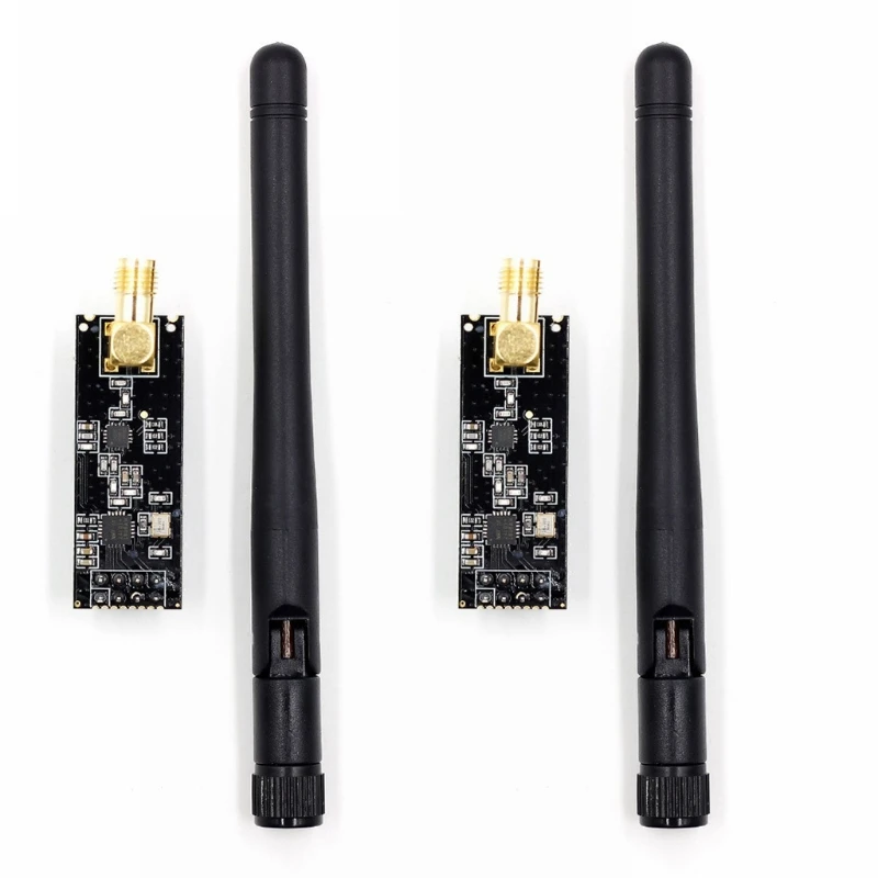 Беспроводной трансивер NRF24L01 + PA + LNA, модуль радиочастотного приемопередатчика 2,4 ГГц 1100 м с антенной из антистатической пены, совместим с Ar ...
Беспроводной трансивер NRF24L01 + PA + LNA, модуль радиочастотного приемопередатчика 2,4 ГГц 1100 м с антенной из антистатической пены, совместим с Ar ...