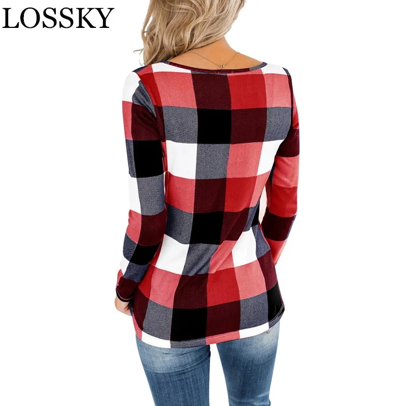 Women Black White Plaid Print Basic Criss Cross V Neck Blouse Casual Autumn Long Sleeve Shirts Fall Pullover Korean Blusas Tops
Women Black White Plaid Print Basic Criss Cross V Neck Blouse Casual Autumn Long Sleeve Shirts Fall Pullover Korean Blusas Tops