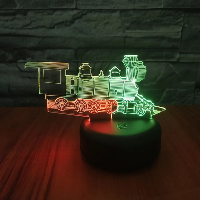 LED 3D Night Lights Creative Illusion Lamp Touch Desk Table Lamp Lighting 7 Color Change Xmas Gift Children's Toy Train Light
LED 3D Night Lights Creative Illusion Lamp Touch Desk Table Lamp Lighting 7 Color Change Xmas Gift Children's Toy Train Light