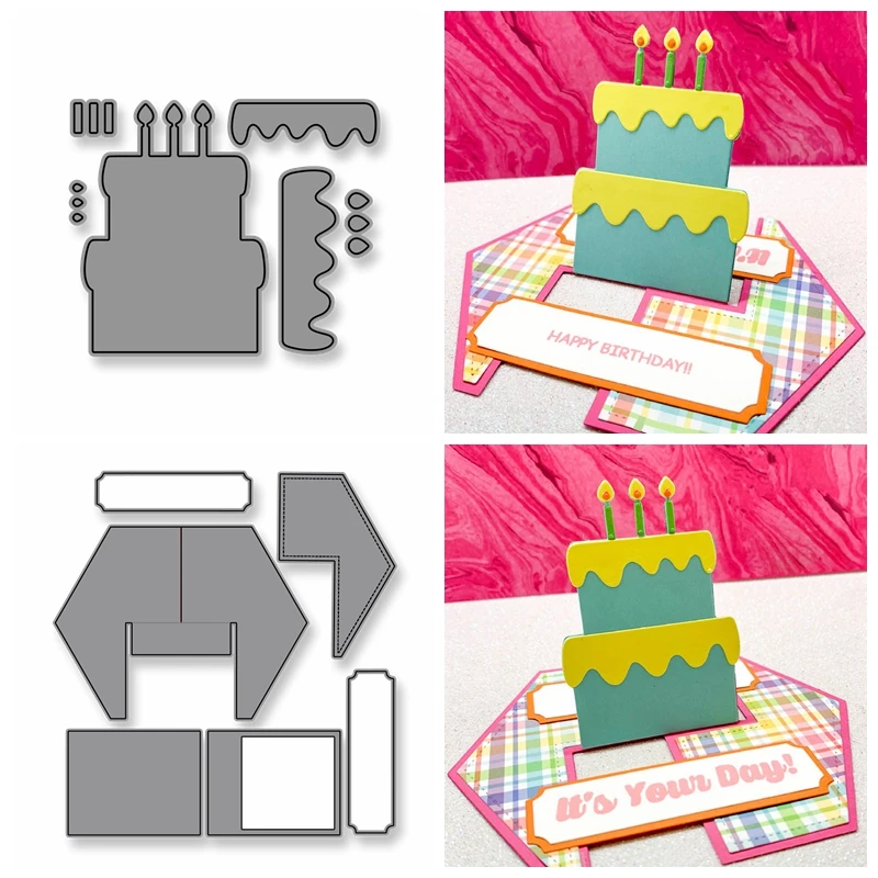 Pop Up Diy Card & Birthday Cake Card Metal Cutting Dies New 2021 Scrapbook Die Cuts Pop Up Card with A Cake Decorative Papercard
Pop Up Diy Card & Birthday Cake Card Metal Cutting Dies New 2021 Scrapbook Die Cuts Pop Up Card with A Cake Decorative Papercard