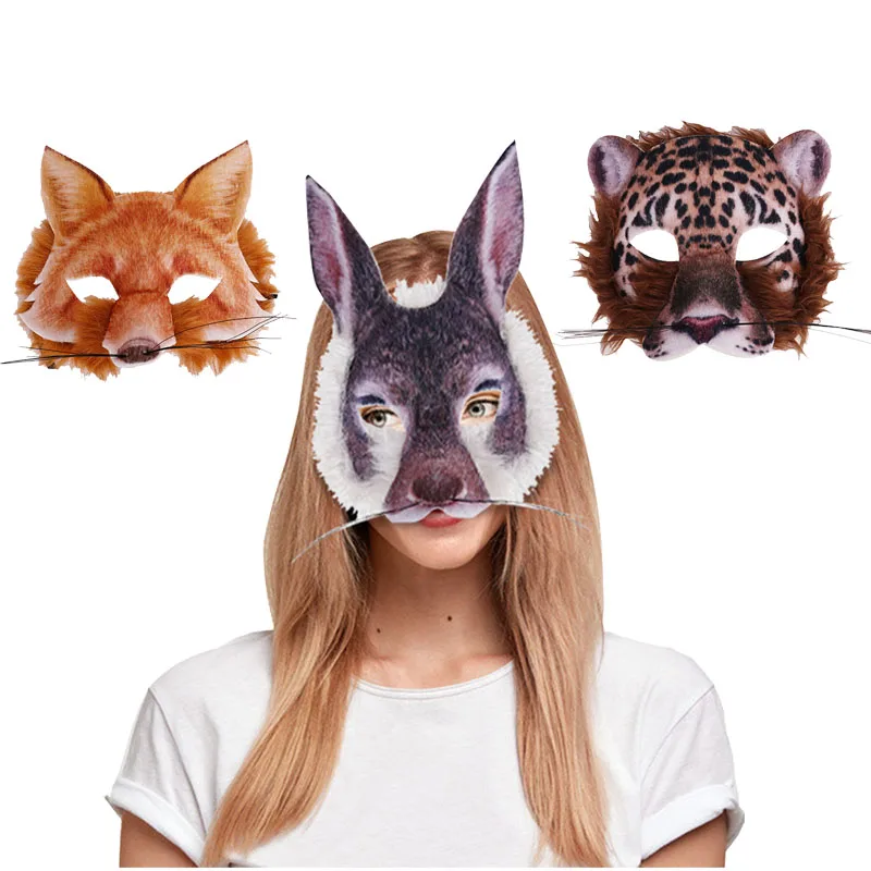 Halloween Easter Carnival Party Masquerade Half Face Rabbit Animal Mask Furry Animal Adult Costume Half Mask 
Halloween Easter Carnival Party Masquerade Half Face Rabbit Animal Mask Furry Animal Adult Costume Half Mask