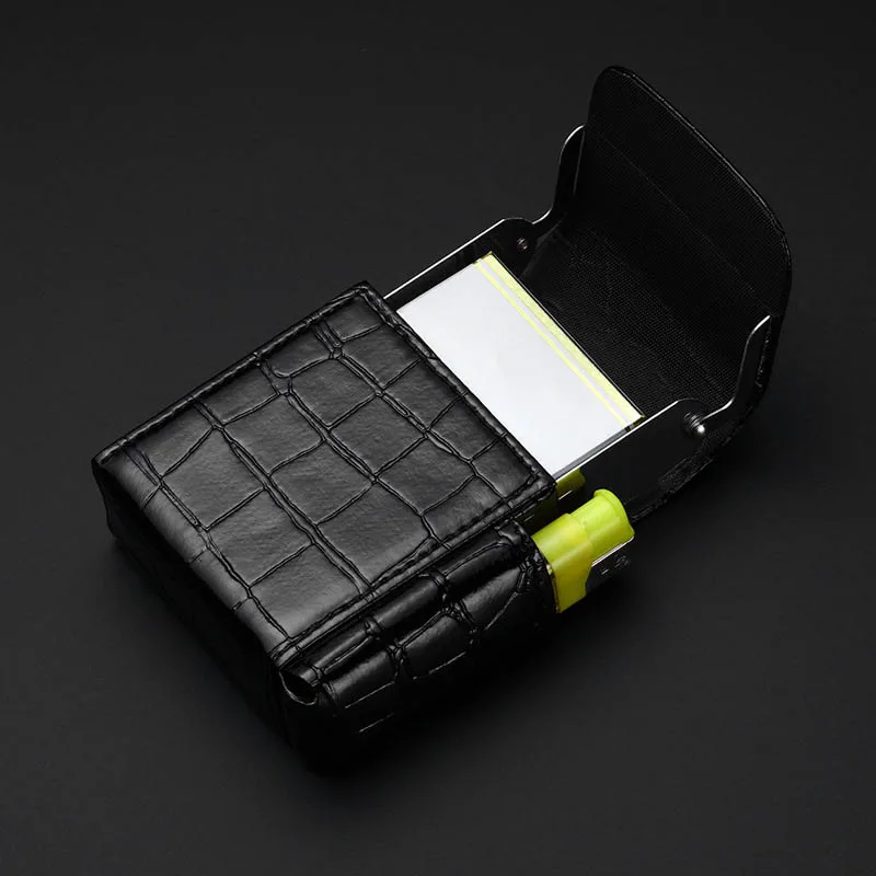 Men Supplies Smoker Smoke Tools Cigarette Box Lighter Holder Cigar Case Name Card Storage Container Nice Gift PU Leather
Men Supplies Smoker Smoke Tools Cigarette Box Lighter Holder Cigar Case Name Card Storage Container Nice Gift PU Leather