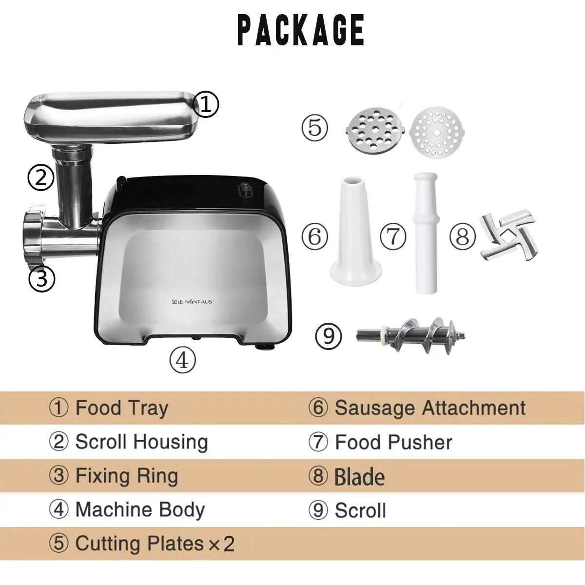 3000W Electric Meat Grinders Powerful Stainless Steel Home Sausage Stuffer Meat Mincer Slicer Food Processor Kitchen Appliance
3000W Electric Meat Grinders Powerful Stainless Steel Home Sausage Stuffer Meat Mincer Slicer Food Processor Kitchen Appliance