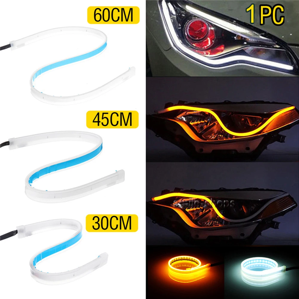 1PC 12W Day Time Running Strip LED Turning Signal Universal Soft Tube Headlight Strip LED Turn Signal Light Car Accessories
1PC 12W Day Time Running Strip LED Turning Signal Universal Soft Tube Headlight Strip LED Turn Signal Light Car Accessories