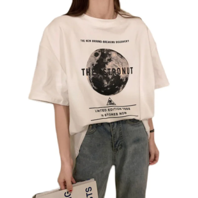 Harajuku Women T-shirt Round Collar Summer Cartoon 2021 Half Loose Sleeve Print Casual Streetwear Simple T-Shirt
Harajuku Women T-shirt Round Collar Summer Cartoon 2021 Half Loose Sleeve Print Casual Streetwear Simple T-Shirt