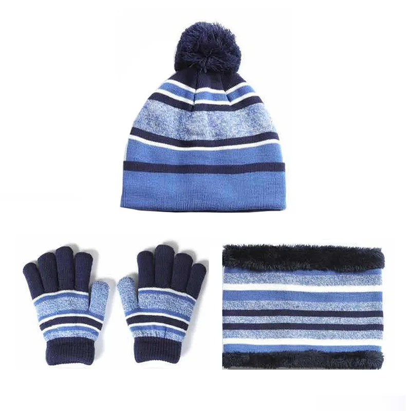 Kids Winter Hats Scarves Gloves Kit Cotton Woolen Yarn Knitted Pompom Hat Warm Beanie Scarves Glove Cotton Three-piece Warm Set
Kids Winter Hats Scarves Gloves Kit Cotton Woolen Yarn Knitted Pompom Hat Warm Beanie Scarves Glove Cotton Three-piece Warm Set