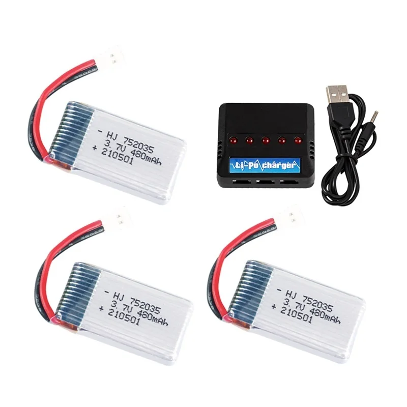 3.7V 480mAh Rechargeable Lipo Battery and charger set for H107 H31 KY101 E33C E33 RC Drone Spare Parts
3.7V 480mAh Rechargeable Lipo Battery and charger set for H107 H31 KY101 E33C E33 RC Drone Spare Parts