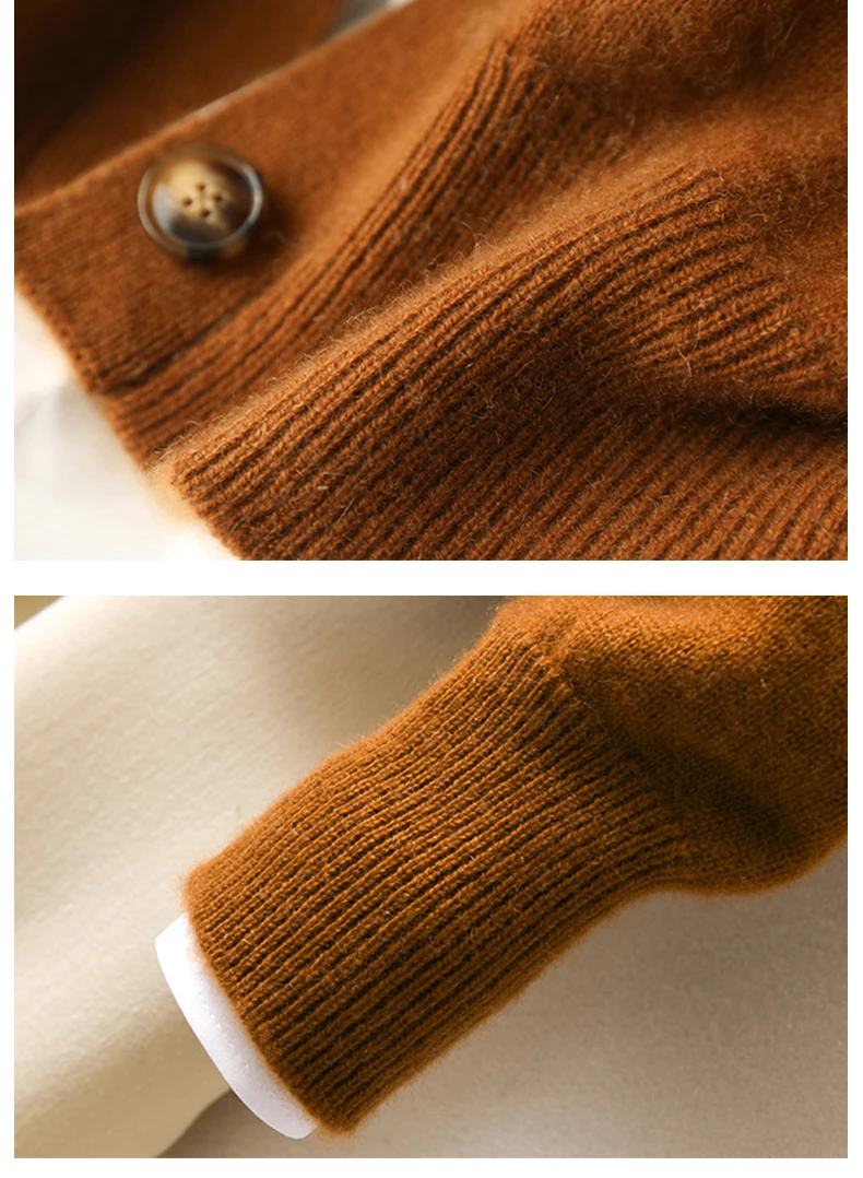 Spring 2021 new cashmere cardigan knit sweater coat women crewneck 100% pure wool short style small top
Spring 2021 new cashmere cardigan knit sweater coat women crewneck 100% pure wool short style small top