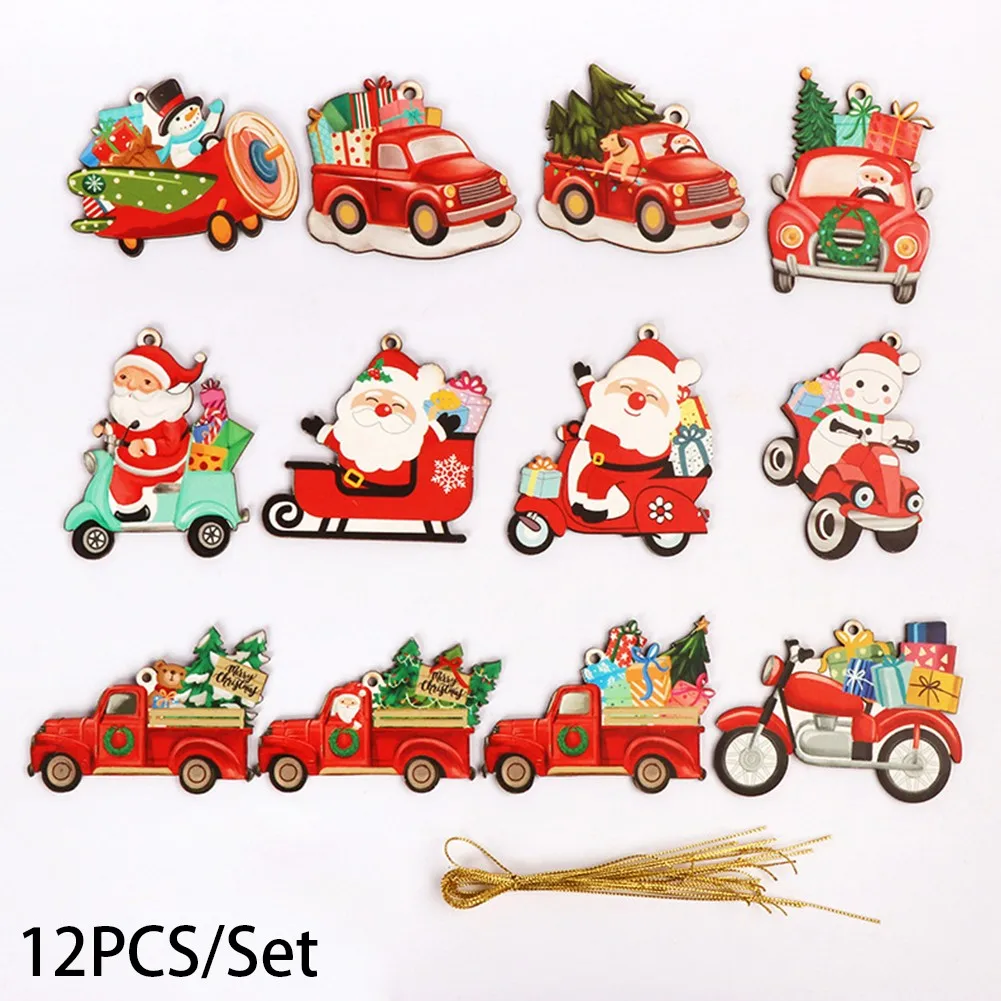 12PCS Wooden Christmas Tree Decoration Xmas Tree Bauble Hanging Pendants Ornament Party Accessories 2022
12PCS Wooden Christmas Tree Decoration Xmas Tree Bauble Hanging Pendants Ornament Party Accessories 2022