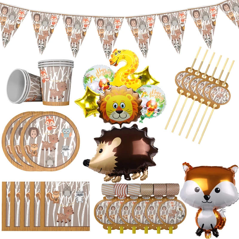 Animals Cartoon Theme Disposable Tableware Set Paper Napkins Plates Cups Baby Shower Decoration Birthday Party Kids Supplies
Animals Cartoon Theme Disposable Tableware Set Paper Napkins Plates Cups Baby Shower Decoration Birthday Party Kids Supplies