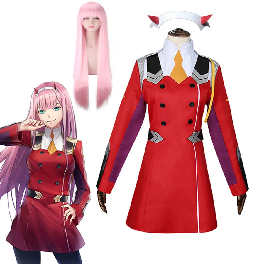 Zero Two Cosplay Costumes Anime DARLING in the FRANXX Zero Two 02 Dress Uniform Suits Headwear Wig Women Halloween Costume Dress
Zero Two Cosplay Costumes Anime DARLING in the FRANXX Zero Two 02 Dress Uniform Suits Headwear Wig Women Halloween Costume Dress