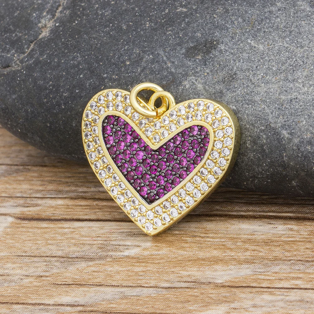 Diy Jewelry Cubic Zirconia Copper Charm Necklace Purple Heart Pendants Earrings Accessories For Women New Fashion Hand Made
Diy Jewelry Cubic Zirconia Copper Charm Necklace Purple Heart Pendants Earrings Accessories For Women New Fashion Hand Made