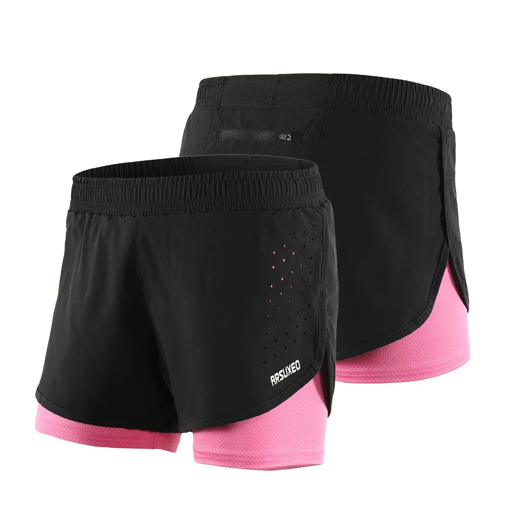 2-in-1 Gym Shorts With Liner Running Women Quick Dry Fitness Workout Jogging Exercise Sport Women's | Спорт и развлечения