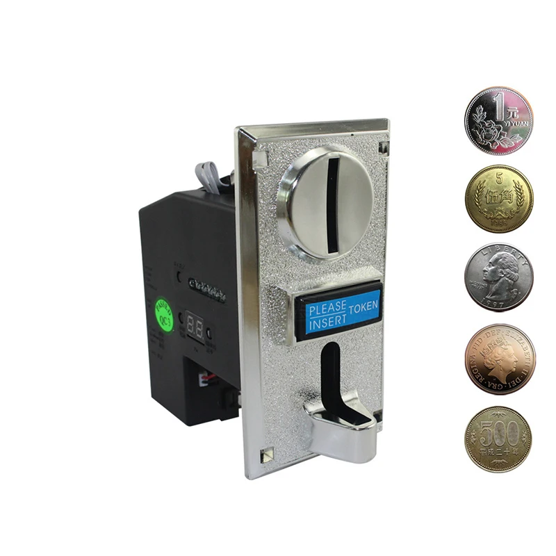 

Multi Coin Acceptor Selector Electronic Roll Down Mechanism CPU Programmable Vending Machine Mech Arcade Game Ticket Redemption
