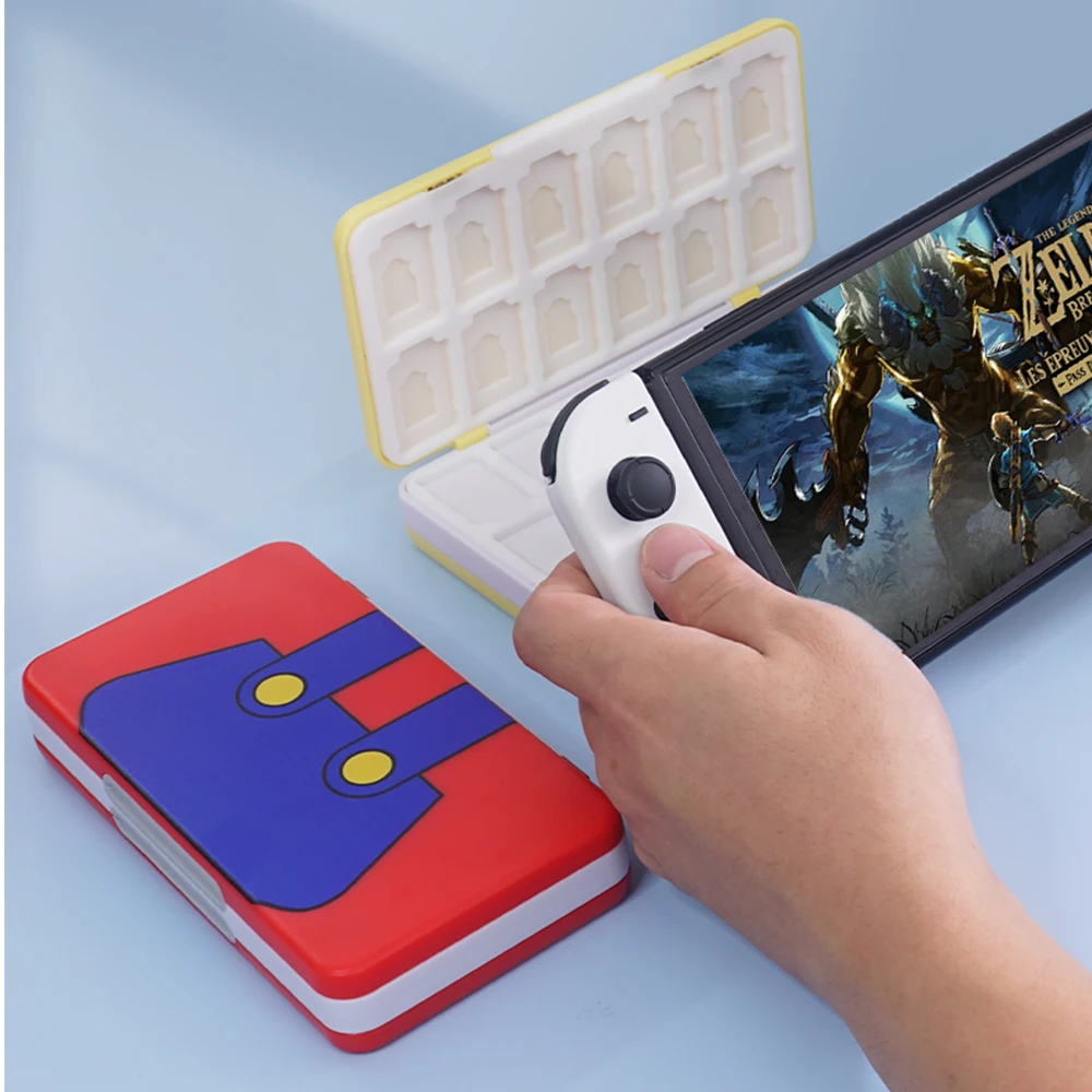 48 in 1 for Nintendo Switch OLED LITE Accessories Cute Game Card Case Nintendoswitch SD Cards Pink Shell Swtch Storage Box | Электроника