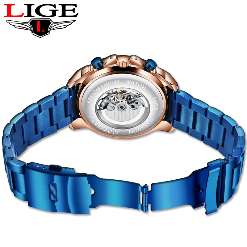 LIGE New automatic Men watches top brand luxury Tourbillon Skeleton Waterproof Clock men mechanical watch Relogio Masculino+Box
LIGE New automatic Men watches top brand luxury Tourbillon Skeleton Waterproof Clock men mechanical watch Relogio Masculino+Box