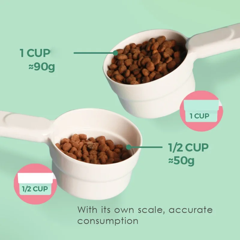 New Pet Food Cup For Dog Cat Feeding Bowl Multifunctional Dog Spoon With Sealed Bag Clip Creative Measuring Cup Curved Design
New Pet Food Cup For Dog Cat Feeding Bowl Multifunctional Dog Spoon With Sealed Bag Clip Creative Measuring Cup Curved Design