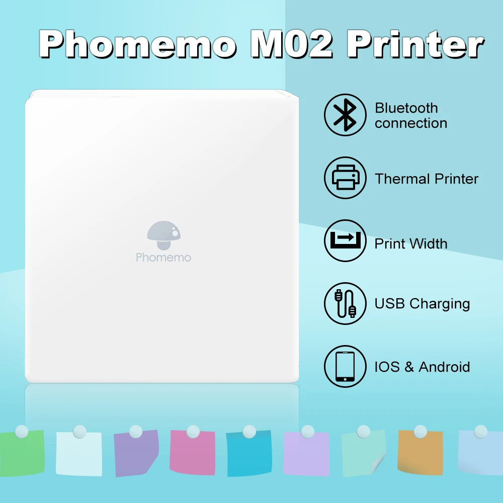 Мини-принтер для этикеток Phomemo M02, принтер для термонаклеек, Bluetooth-совместимый принтер для фотоэтикеток на телефоне Android IOS
Мини-принтер для этикеток Phomemo M02, принтер для термонаклеек, Bluetooth-совместимый принтер для фотоэтикеток на телефоне Android IOS